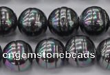 CSB638 15.5 inches 16mm whorl round shell pearl beads