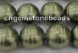 CSB647 15.5 inches 18mm whorl round shell pearl beads