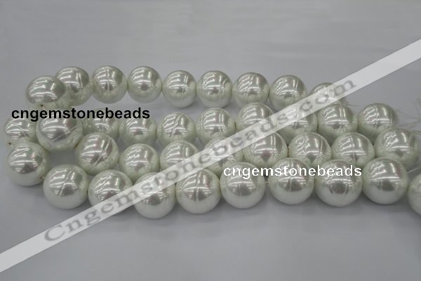 CSB660 15.5 inches 22mm whorl round shell pearl beads