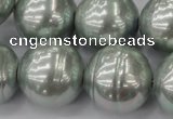 CSB661 15.5 inches 22mm whorl round shell pearl beads