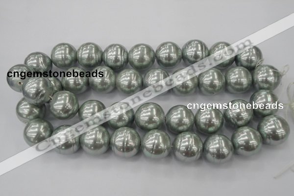 CSB661 15.5 inches 22mm whorl round shell pearl beads