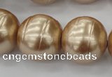 CSB662 15.5 inches 22mm whorl round shell pearl beads