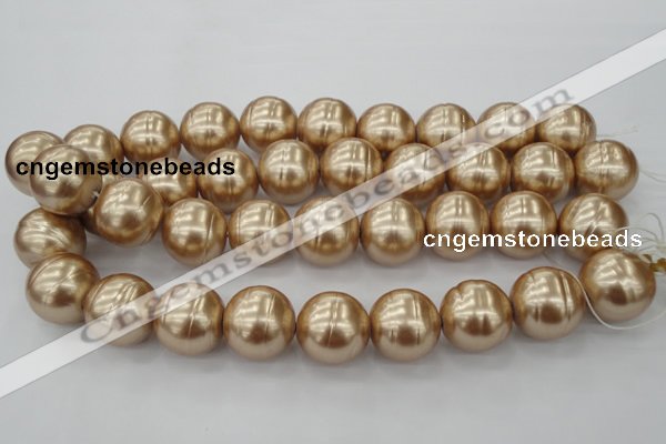 CSB662 15.5 inches 22mm whorl round shell pearl beads