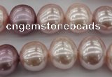 CSB693 15.5 inches 13*15mm oval mixed color shell pearl beads