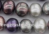 CSB714 15.5 inches 16*19mm oval mixed color shell pearl beads