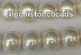 CSB800 15.5 inches 13*15mm oval shell pearl beads wholesale