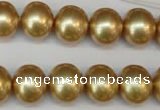 CSB804 15.5 inches 13*15mm oval shell pearl beads wholesale