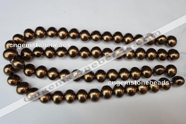 CSB806 15.5 inches 13*15mm oval shell pearl beads wholesale