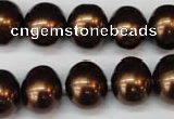 CSB807 15.5 inches 13*15mm oval shell pearl beads wholesale