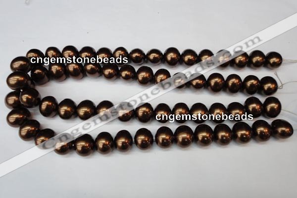 CSB807 15.5 inches 13*15mm oval shell pearl beads wholesale