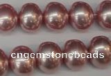 CSB814 15.5 inches 13*15mm oval shell pearl beads wholesale