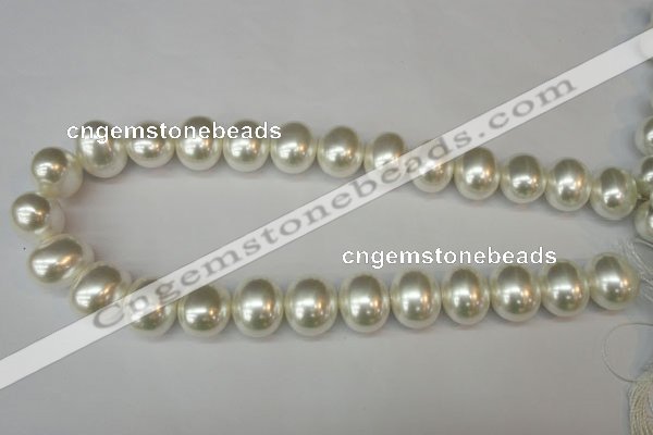 CSB826 15.5 inches 16*19mm oval shell pearl beads wholesale