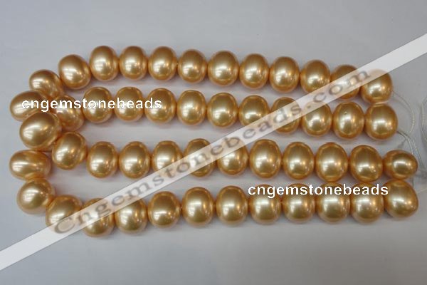 CSB827 15.5 inches 16*19mm oval shell pearl beads wholesale