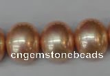 CSB828 15.5 inches 16*19mm oval shell pearl beads wholesale