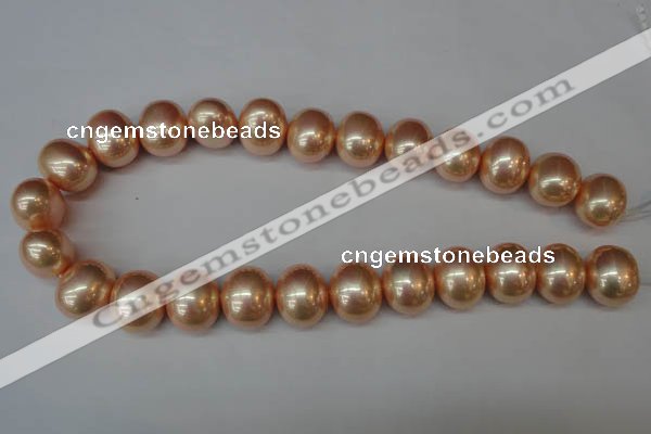 CSB828 15.5 inches 16*19mm oval shell pearl beads wholesale