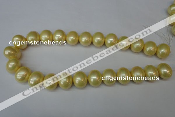 CSB832 15.5 inches 16*19mm oval shell pearl beads wholesale