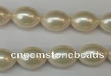 CSB845 15.5 inches 10*14mm rice shell pearl beads wholesale