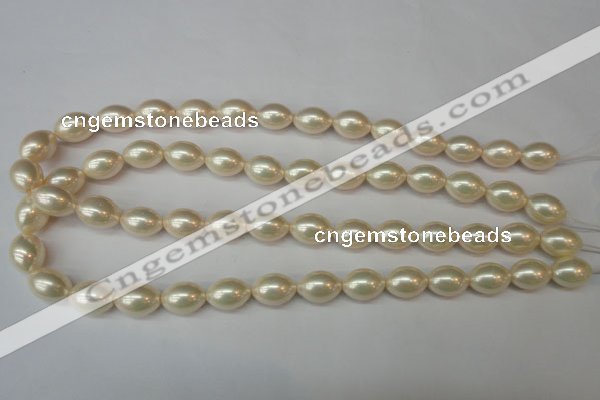 CSB845 15.5 inches 10*14mm rice shell pearl beads wholesale