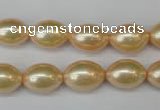 CSB847 15.5 inches 10*14mm rice shell pearl beads wholesale