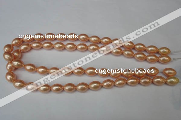 CSB848 15.5 inches 10*14mm rice shell pearl beads wholesale