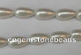 CSB855 15.5 inches 8*14mm teardrop shell pearl beads wholesale