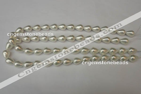 CSB862 15.5 inches 10*14mm teardrop shell pearl beads wholesale