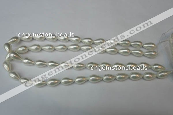 CSB864 15.5 inches 9*16mm teardrop shell pearl beads wholesale