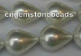 CSB875 15.5 inches 16*22mm teardrop shell pearl beads wholesale