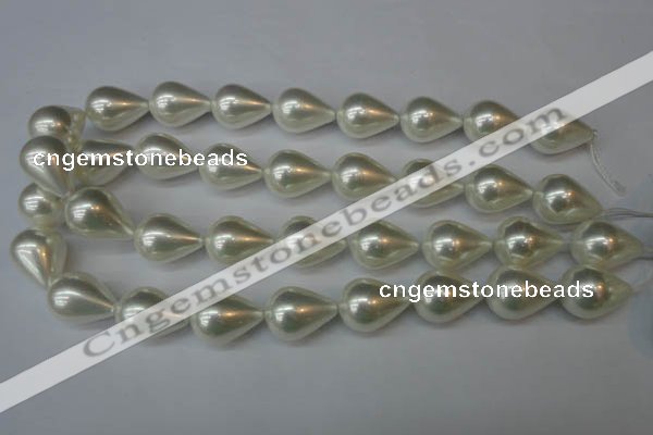 CSB875 15.5 inches 16*22mm teardrop shell pearl beads wholesale
