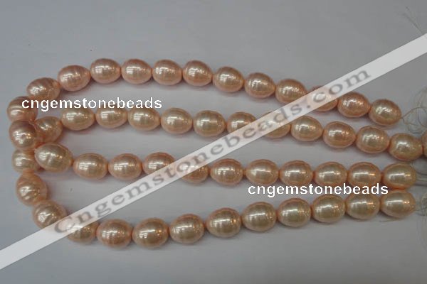 CSB886 15.5 inches 13*16mm whorl teardrop shell pearl beads wholesale