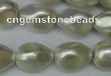 CSB893 15.5 inches 15*20mm teardrop shell pearl beads wholesale