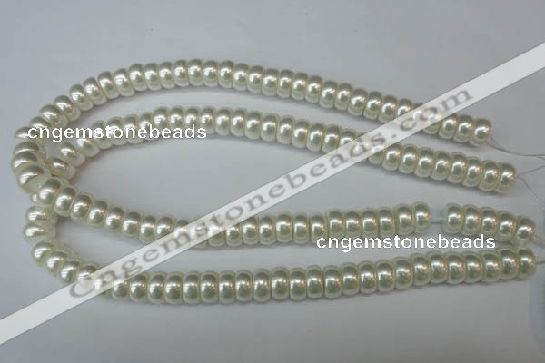 CSB900 15.5 inches 6*12mm rondelle shell pearl beads wholesale