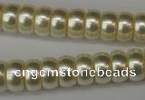 CSB901 15.5 inches 6*12mm rondelle shell pearl beads wholesale
