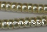 CSB901 15.5 inches 6*12mm rondelle shell pearl beads wholesale