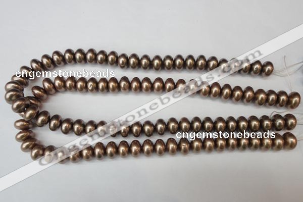 CSB905 15.5 inches 8*12mm rondelle shell pearl beads wholesale