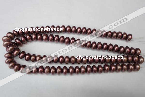 CSB906 15.5 inches 8*12mm rondelle shell pearl beads wholesale