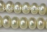 CSB910 15.5 inches 11*15mm rondelle shell pearl beads wholesale