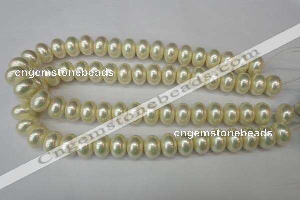 CSB910 15.5 inches 11*15mm rondelle shell pearl beads wholesale