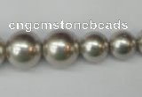 CSB921 15.5 inches 8mm - 14mm round shell pearl beads wholesale