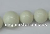 CSB925 15.5 inches 8mm - 14mm round shell pearl beads wholesale