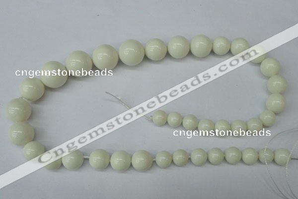 CSB925 15.5 inches 8mm - 14mm round shell pearl beads wholesale