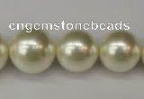 CSB931 15.5 inches 8mm - 16mm round shell pearl beads wholesale