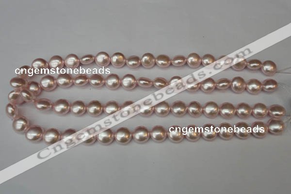 CSB941 15.5 inches 12mm flat round shell pearl beads wholesale