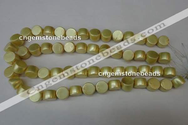 CSB948 15.5 inches 10*14mm drum shell pearl beads wholesale