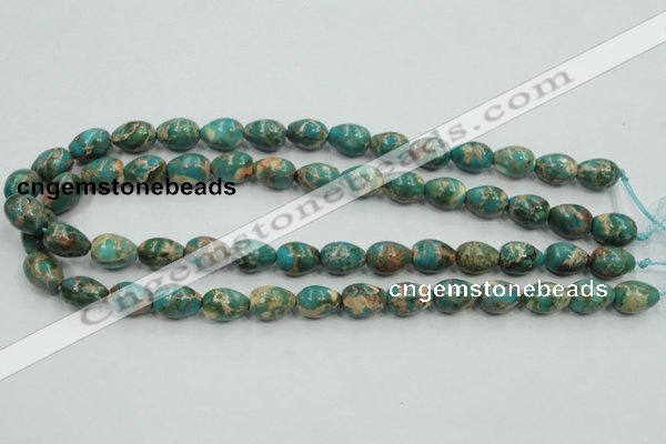 CSE05 15.5 inches 10*14mm teardrop natural sea sediment jasper beads