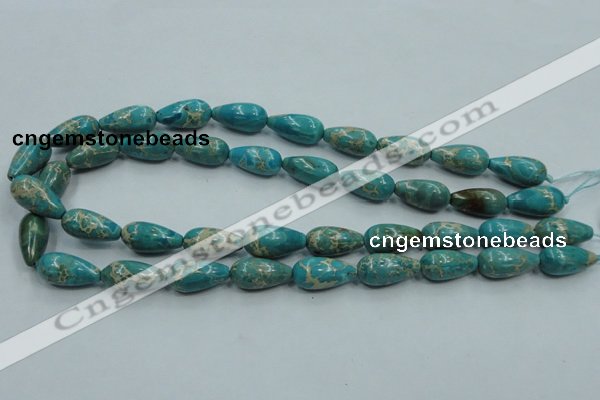 CSE06 15.5 inches 10*20mm teardrop natural sea sediment jasper beads