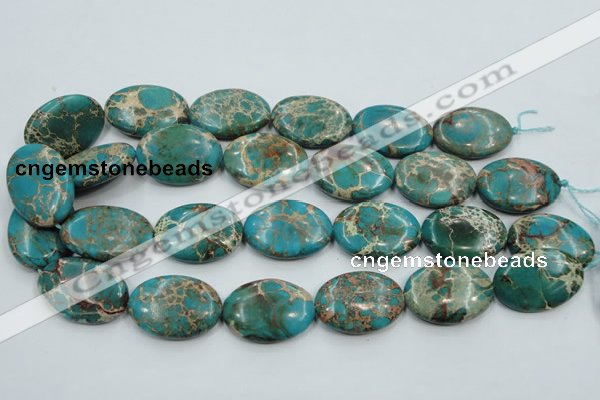 CSE10 15.5 inches 22*30mm oval natural sea sediment jasper beads