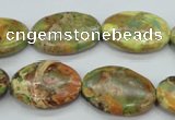 CSE125 15.5 inches 18*25mm oval dyed natural sea sediment jasper beads