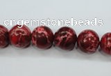 CSE163 15.5 inches 12mm round dyed natural sea sediment jasper beads