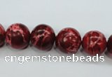 CSE165 15.5 inches 16mm round dyed natural sea sediment jasper beads